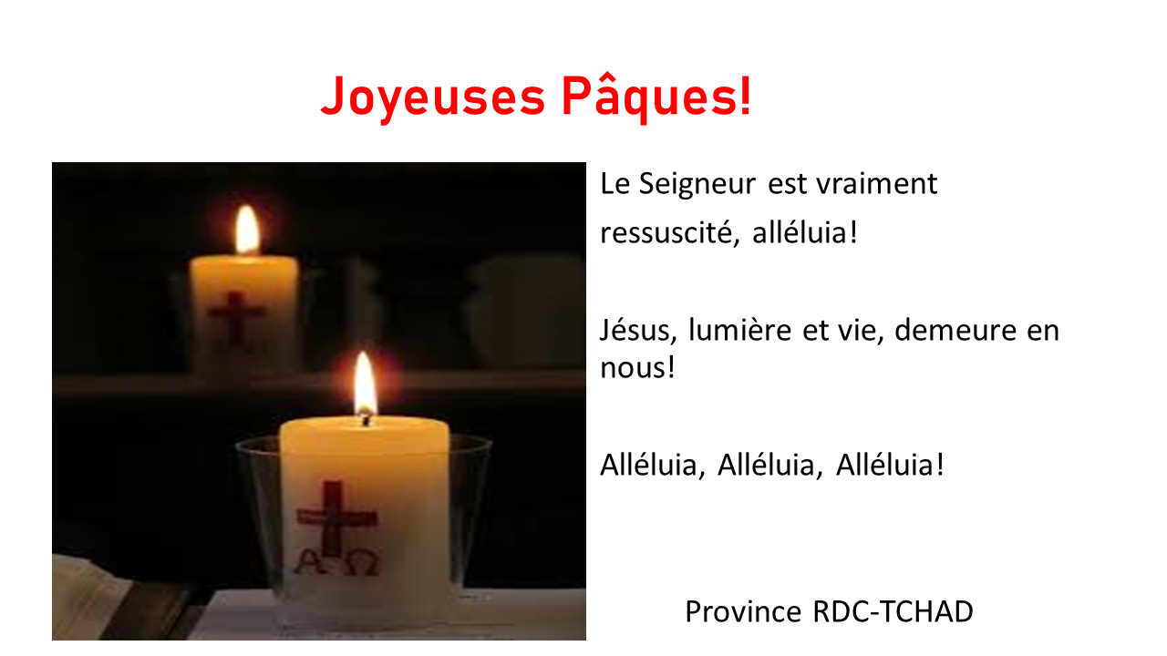 Vœux de Pâques de RDC-TCH