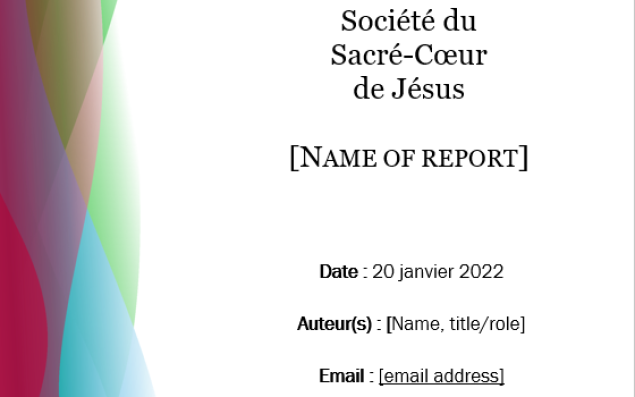 Society report template in French