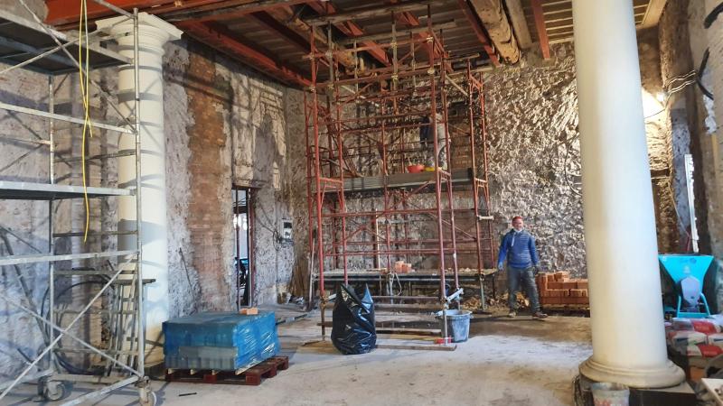 Renovation progress at the Villa Lante
