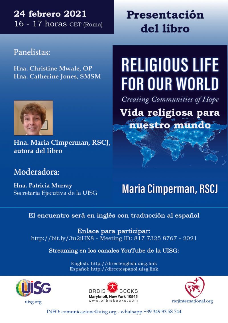 Religious Life for our World event flyer (in Spanish)