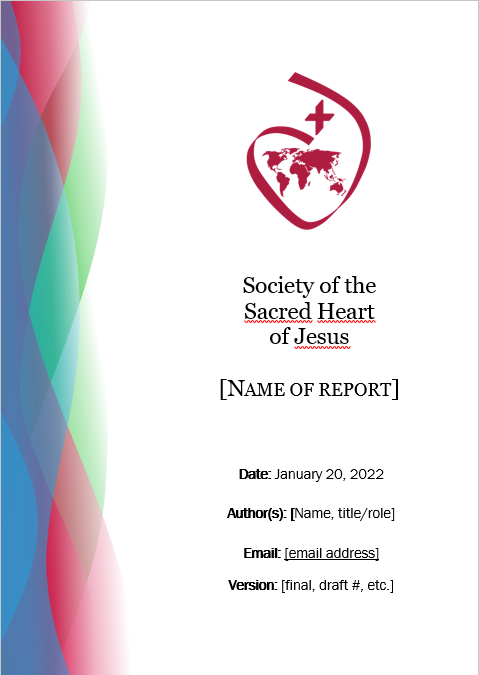Society report template in English