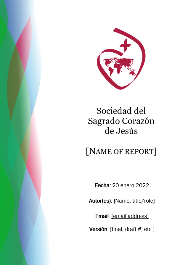 Society report template in Spanish