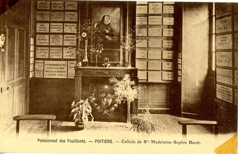 Poitiers - cellule de Sainte Madeleine Sophie Barat