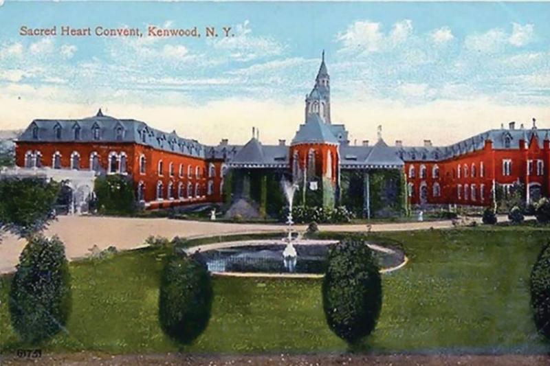 Carte postale du couvent du Sacré-Cœur à Kenwood, Albany, New York.