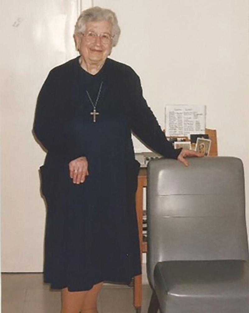 Sr Agnès Micallef, RSCJ, dans ses dernières années. Avec l'aimable autorisation de la Société du Sacré-Cœur de Malte Archives
