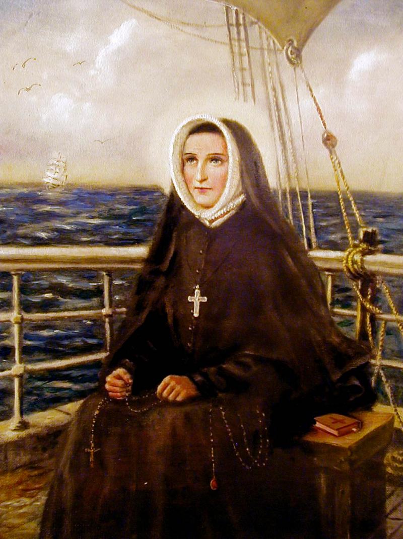 St. Rose Philippine Duchesne on the Rebecca, Oil on Panel, by Margaret Mary Nealis rscj