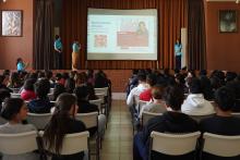 SHDNA presenting at Colegio Sagrado Corazón in San Luis Potosí