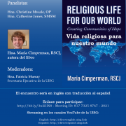 Religious Life for our World event flyer (in Spanish)