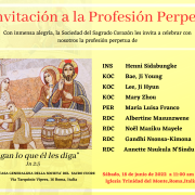 Invitation to the Perpetual Profession on June 18, 2022 - ES