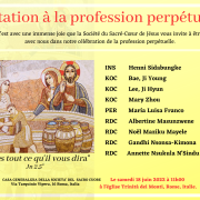 Invitation to the Perpetual Profession on June 18, 2022 - FR