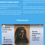 Prayer resources section in French
