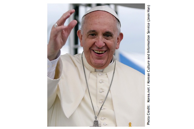 Pope Francis - with photo credit