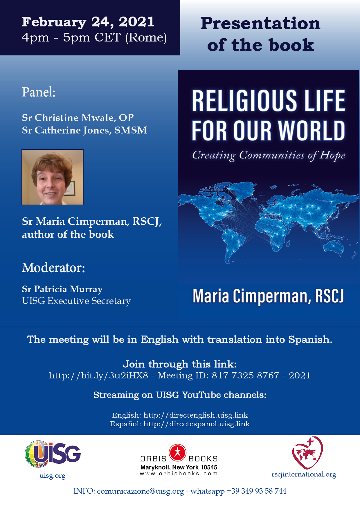 Religious Life for our World event flyer