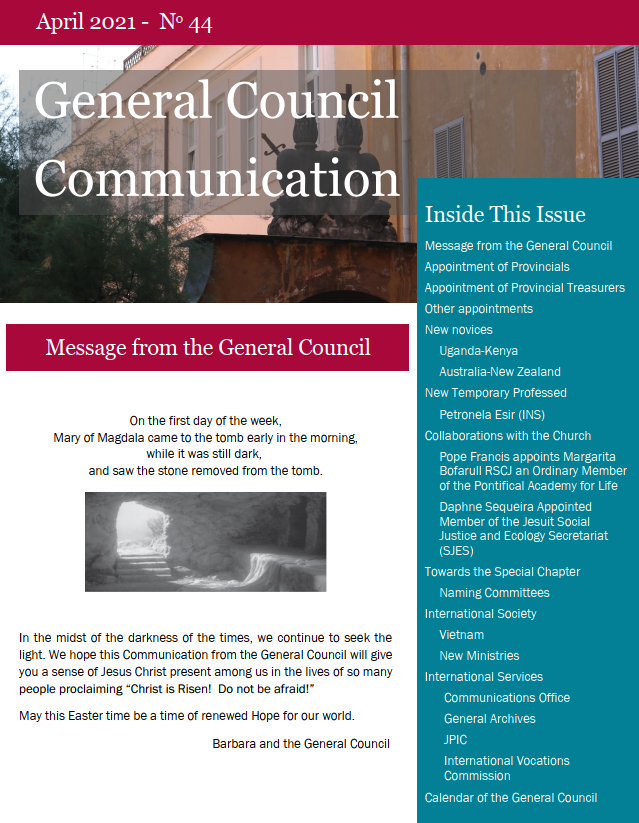 Communication from the General Council April 2021