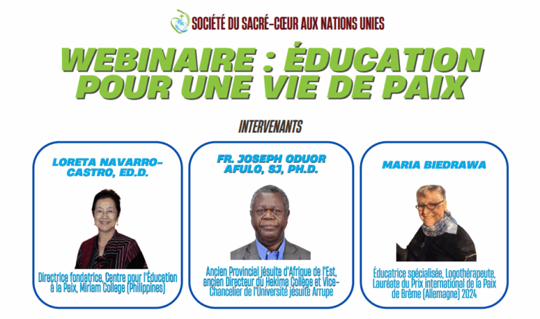 Webinaire ONU-ONG : Éducation pour une Vie de Paix